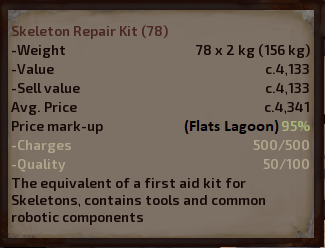 Skeleton Repair Kit 95 Flats Lagoon